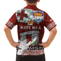 Mate Ma'a Tonga Family Matching Off Shoulder Short Dress and Hawaiian Shirt Haamonga a Maui and White Dove - Tongan Kupesi Ngatu LT03 - Polynesian Pride
