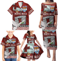 Mate Ma'a Tonga Family Matching Puletasi and Hawaiian Shirt Haamonga a Maui and White Dove - Tongan Kupesi Ngatu LT03 - Polynesian Pride