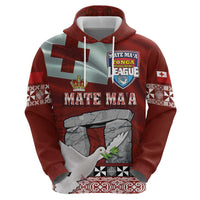 Mate Ma'a Tonga Hoodie Haamonga a Maui and White Dove - Tongan Kupesi Ngatu LT03 - Polynesian Pride