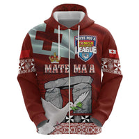 Mate Ma'a Tonga Hoodie Haamonga a Maui and White Dove - Tongan Kupesi Ngatu LT03 - Polynesian Pride