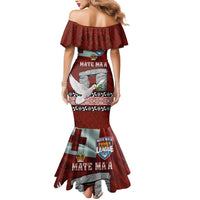 Mate Ma'a Tonga Mermaid Dress Haamonga a Maui and White Dove - Tongan Kupesi Ngatu LT03 - Polynesian Pride