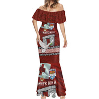 Mate Ma'a Tonga Mermaid Dress Haamonga a Maui and White Dove - Tongan Kupesi Ngatu LT03 - Polynesian Pride