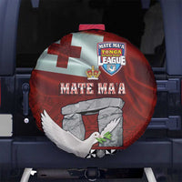Mate Ma'a Tonga Spare Tire Cover Haamonga a Maui and White Dove - Tongan Kupesi Ngatu LT03 - Polynesian Pride