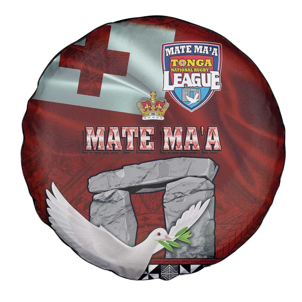 Mate Ma'a Tonga Spare Tire Cover Haamonga a Maui and White Dove - Tongan Kupesi Ngatu LT03 - Polynesian Pride