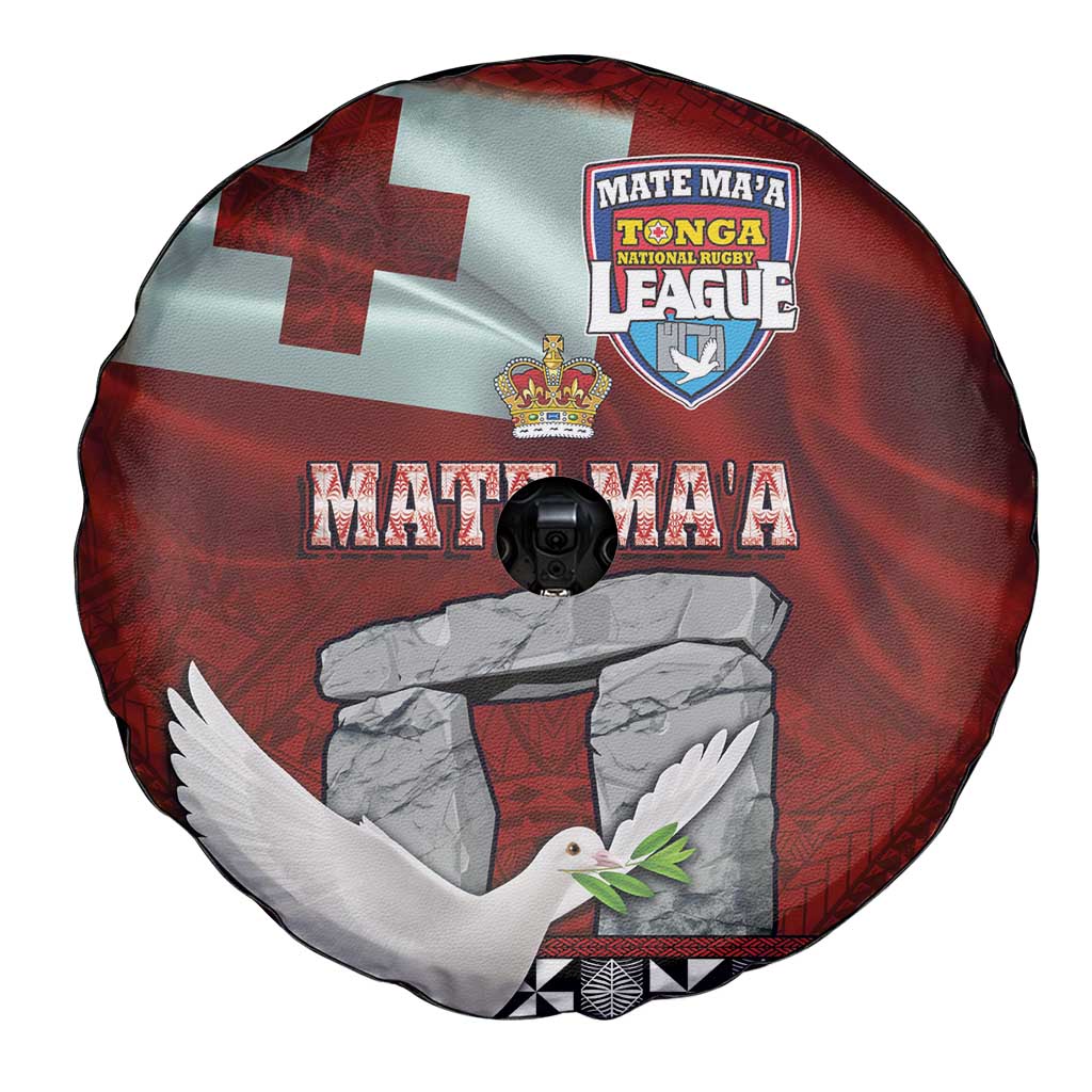 Mate Ma'a Tonga Spare Tire Cover Haamonga a Maui and White Dove - Tongan Kupesi Ngatu LT03 - Polynesian Pride