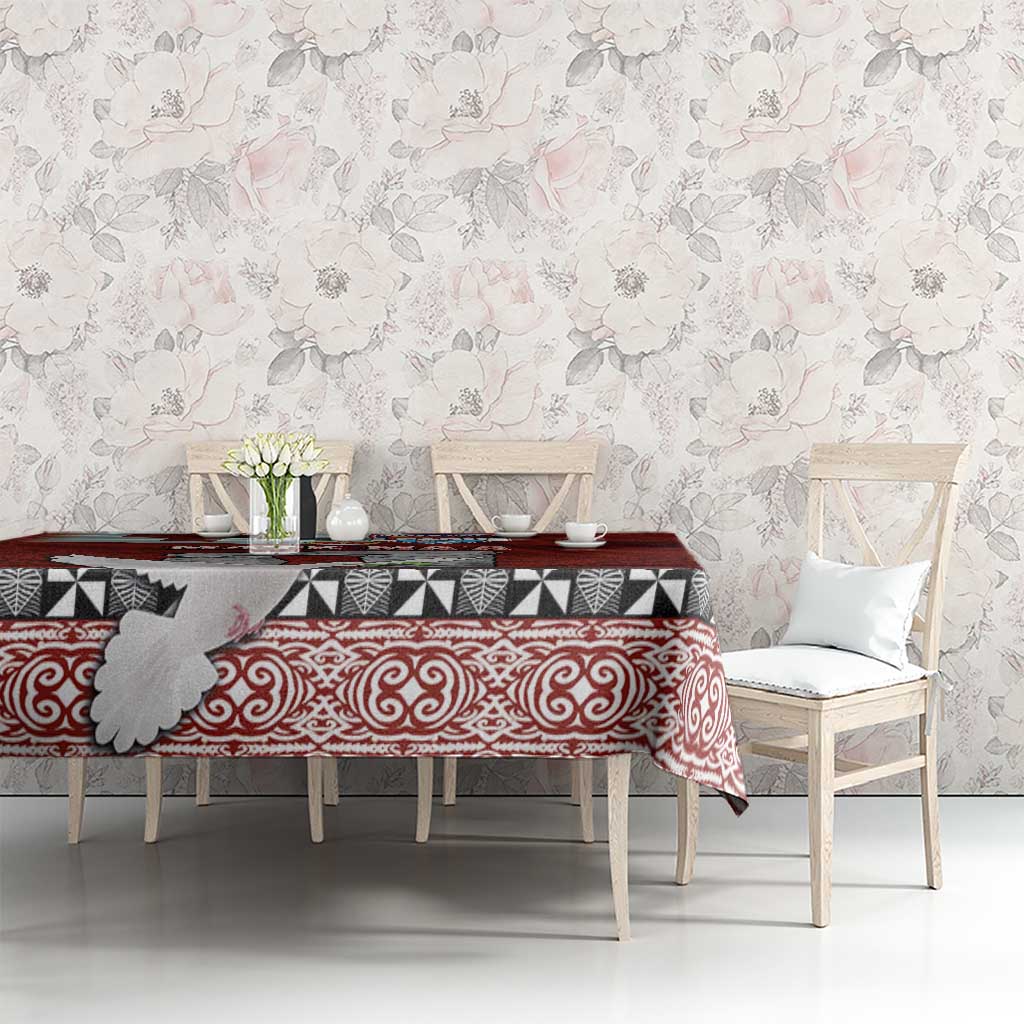 Mate Ma'a Tonga Tablecloth Haamonga a Maui and White Dove - Tongan Kupesi Ngatu LT03 - Polynesian Pride