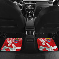 Mate Ma'a Tonga Car Mats Douple White Dove and Kupesi Ngatu Art Tattoo