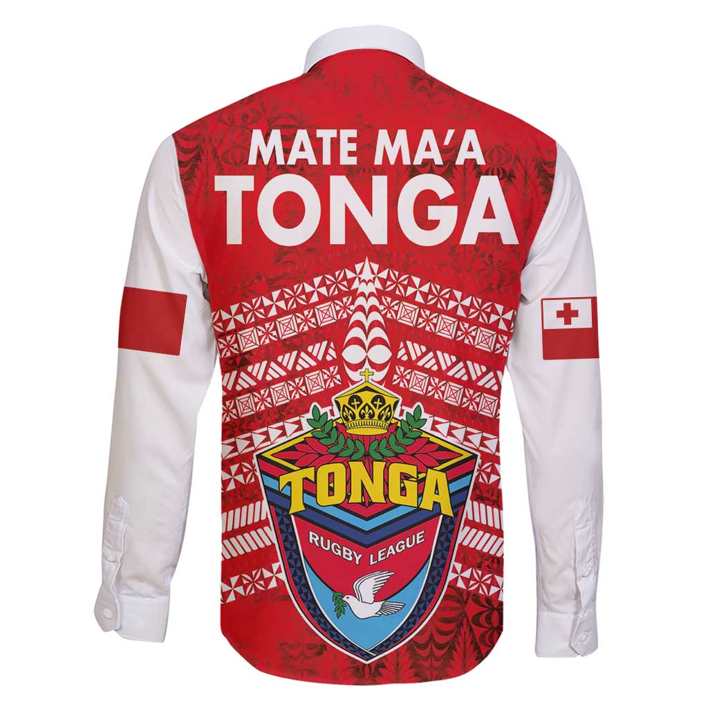 Mate Ma'a Tonga Family Matching Off Shoulder Maxi Dress and Hawaiian Shirt Double White Dove and Kupesi Ngatu Art Tattoo LT03 - Polynesian Pride
