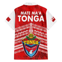 Mate Ma'a Tonga Family Matching Puletasi and Hawaiian Shirt Double White Dove and Kupesi Ngatu Art Tattoo LT03 - Polynesian Pride