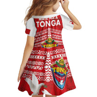 Mate Ma'a Tonga Family Matching Short Sleeve Bodycon Dress and Hawaiian Shirt Double White Dove and Kupesi Ngatu Art Tattoo LT03 - Polynesian Pride