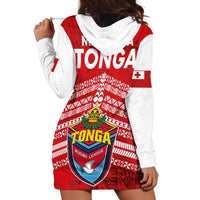 Mate Ma'a Tonga Hoodie Dress Double White Dove and Kupesi Ngatu Art Tattoo LT03 - Polynesian Pride