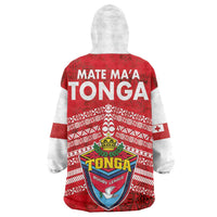 Mate Ma'a Tonga Wearable Blanket Hoodie Double White Dove and Kupesi Ngatu Art Tattoo LT03 - Polynesian Pride