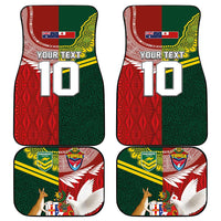 Custom Mate Ma'a Tonga and Australia Kangaroo Car Mats Nation Seal with Mascot Aboriginal and Tongan Kupesi Ngatu Art LT03 - Polynesian Pride