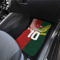 Custom Mate Ma'a Tonga and Australia Kangaroo Car Mats Nation Seal with Mascot Aboriginal and Tongan Kupesi Ngatu Art LT03 - Polynesian Pride