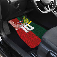 Custom Mate Ma'a Tonga and Australia Kangaroo Car Mats Nation Seal with Mascot Aboriginal and Tongan Kupesi Ngatu Art LT03 - Polynesian Pride
