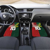Custom Mate Ma'a Tonga and Australia Kangaroo Car Mats Nation Seal with Mascot Aboriginal and Tongan Kupesi Ngatu Art LT03 Set 2pcs - Front Red - Polynesian Pride