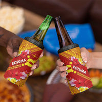 Rotuma Island 4 in 1 Can Cooler Tumbler Fijian Tapa with Polynesian Art and Hibiscus LT03 - Polynesian Pride