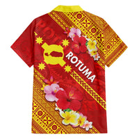 Rotuma Island Family Matching Off The Shoulder Long Sleeve Dress and Hawaiian Shirt Fijian Tapa with Polynesian Art and Hibiscus LT03 - Polynesian Pride