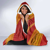 Rotuma Island Hooded Blanket Fijian Tapa with Polynesian Art and Hibiscus LT03 - Polynesian Pride