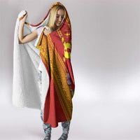 Rotuma Island Hooded Blanket Fijian Tapa with Polynesian Art and Hibiscus LT03 - Polynesian Pride