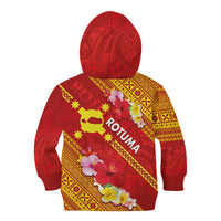 Rotuma Island Kid Hoodie Fijian Tapa with Polynesian Art and Hibiscus LT03 - Polynesian Pride
