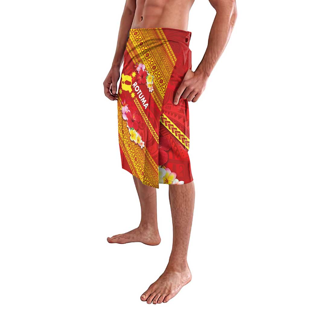 Rotuma Island Lavalava Fijian Tapa with Polynesian Art and Hibiscus