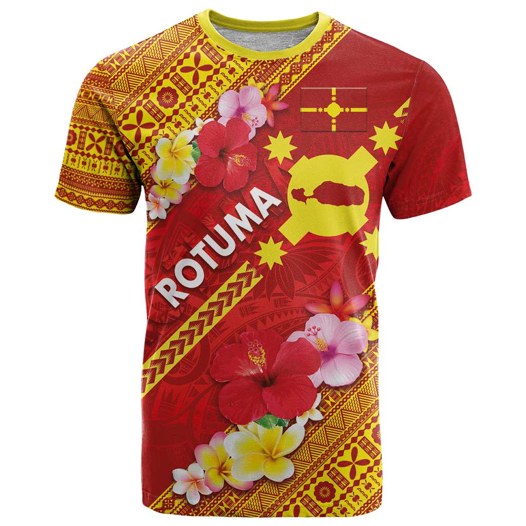 Rotuma Island T Shirt Fijian Tapa with Polynesian Art and Hibiscus LT03 Red - Polynesian Pride