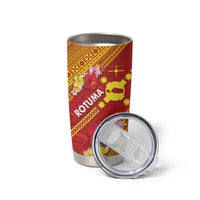 Rotuma Island Tumbler Cup Fijian Tapa with Polynesian Art and Hibiscus LT03 - Polynesian Pride