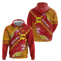 Rotuma Island Zip Hoodie Fijian Tapa with Polynesian Art and Hibiscus LT03 - Polynesian Pride