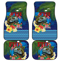 Fiji Iguana-Coat of Arms Car Mats with Hibiscus and Plumeria Palm Tree Tapa Art LT03 - Polynesian Pride