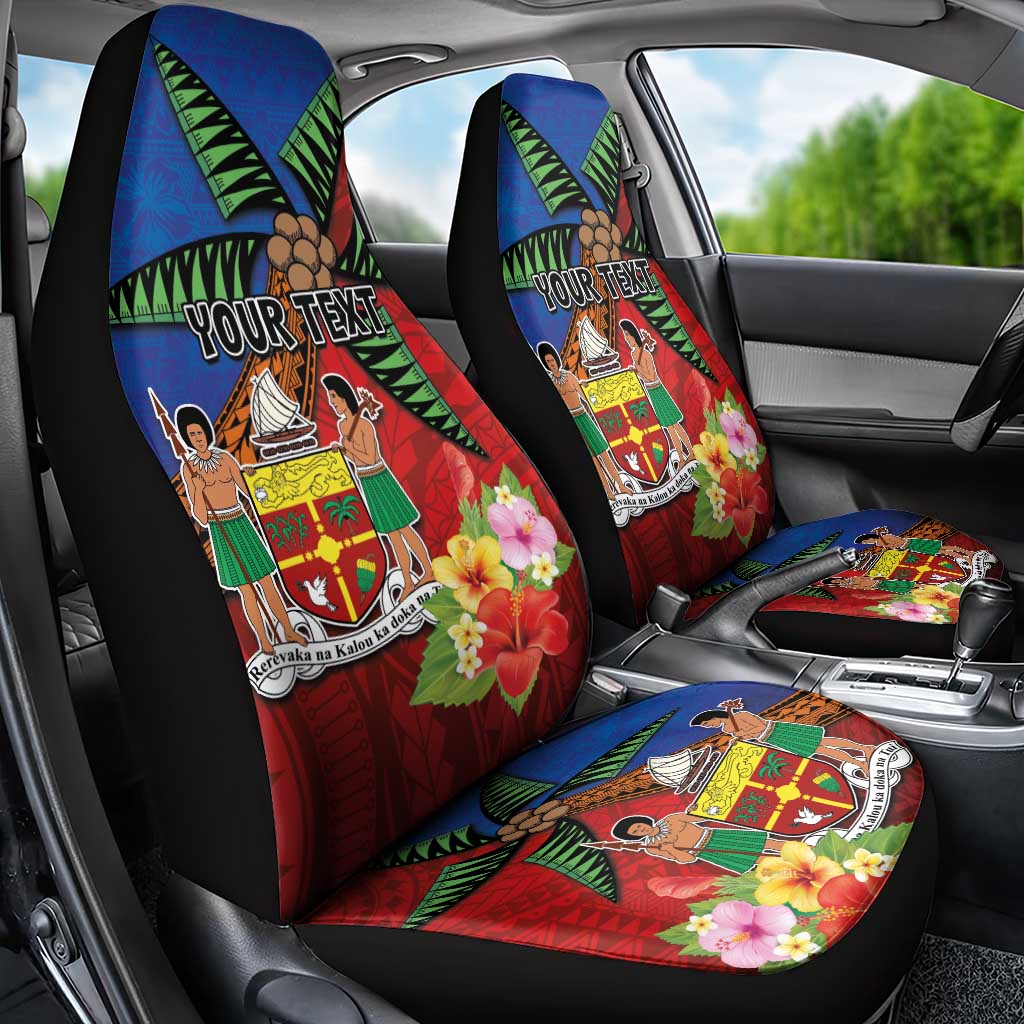 Personalised Fiji and Rotuma Together Car Seat Cover Fjian Masi and Pacific Pattern Mix Culture LT03 - Polynesian Pride