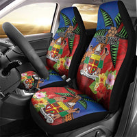 Personalised Fiji and Rotuma Together Car Seat Cover Fjian Masi and Pacific Pattern Mix Culture LT03 - Polynesian Pride