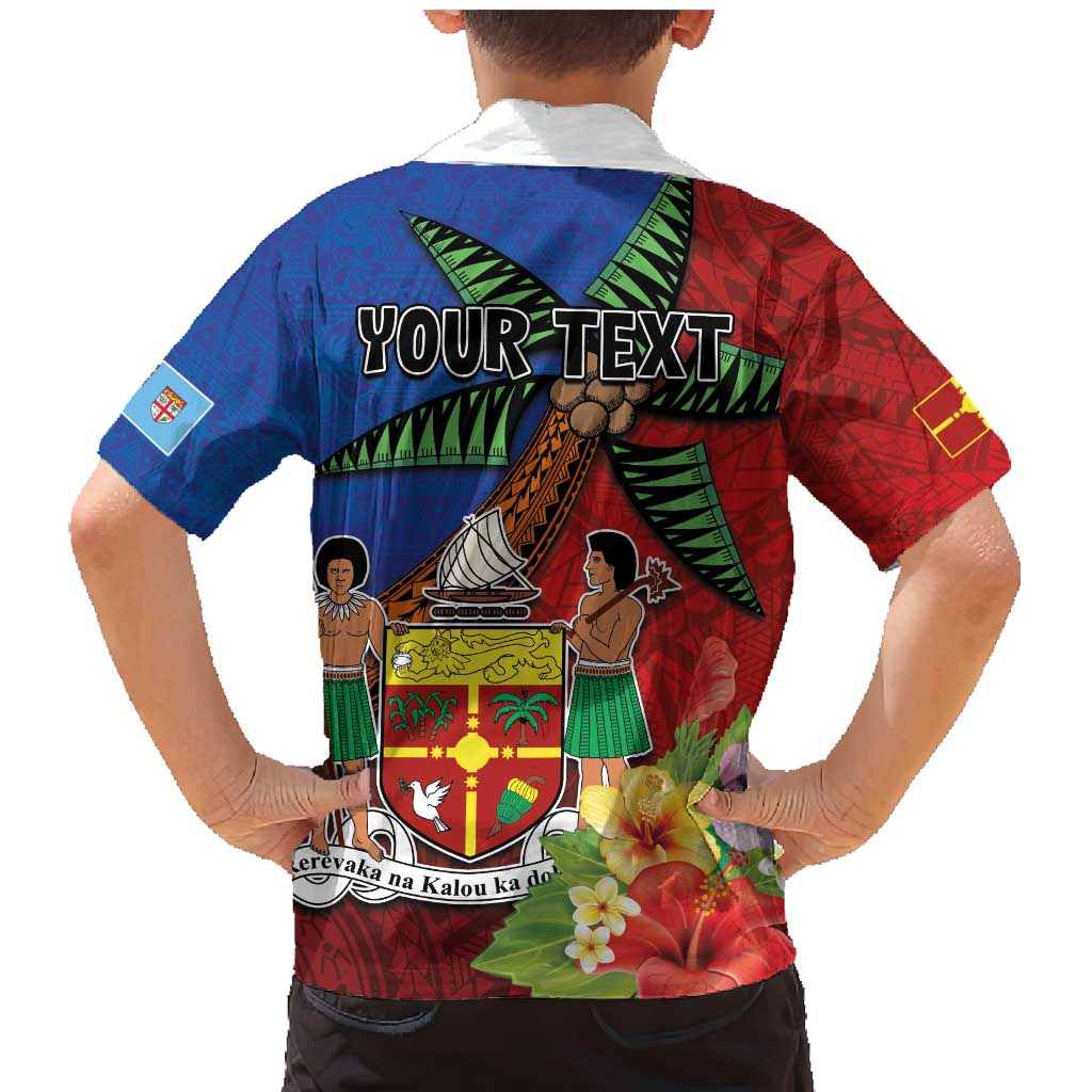 Personalised Fiji and Rotuma Together Family Matching Mermaid Dress and Hawaiian Shirt Fjian Masi and Pacific Pattern Mix Culture LT03 - Polynesian Pride