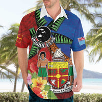 Personalised Fiji and Rotuma Together Hawaiian Shirt Fjian Masi and Pacific Pattern Mix Culture LT03 - Polynesian Pride