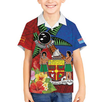 Personalised Fiji and Rotuma Together Hawaiian Shirt Fjian Masi and Pacific Pattern Mix Culture LT03 - Polynesian Pride