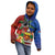 Personalised Fiji and Rotuma Together Kid Hoodie Fjian Masi and Pacific Pattern Mix Culture