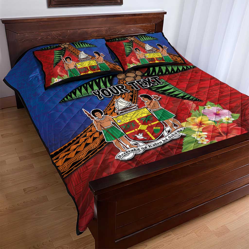 Personalised Fiji and Rotuma Together Quilt Bed Set Fjian Masi and Pacific Pattern Mix Culture LT03 - Polynesian Pride