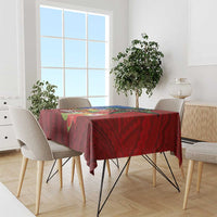 Personalised Fiji and Rotuma Together Tablecloth Fjian Masi and Pacific Pattern Mix Culture