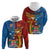 Personalised Fiji and Rotuma Together Hoodie Tapa and Pacific Art Pattern with Cultural Emblems Half Style