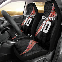 Custom New Zealand Rugby Car Seat Cover Maori and Silver Fern Half Style LT03 - Polynesian Pride