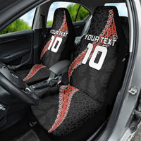 Custom New Zealand Rugby Car Seat Cover Maori and Silver Fern Half Style LT03 - Polynesian Pride