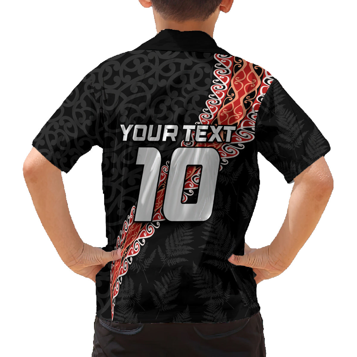 Custom New Zealand Rugby Family Matching Puletasi and Hawaiian Shirt Maori and Silver Fern Half Style LT03 - Polynesian Pride