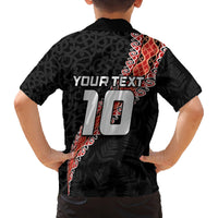 Custom New Zealand Rugby Family Matching Puletasi and Hawaiian Shirt Maori and Silver Fern Half Style LT03 - Polynesian Pride