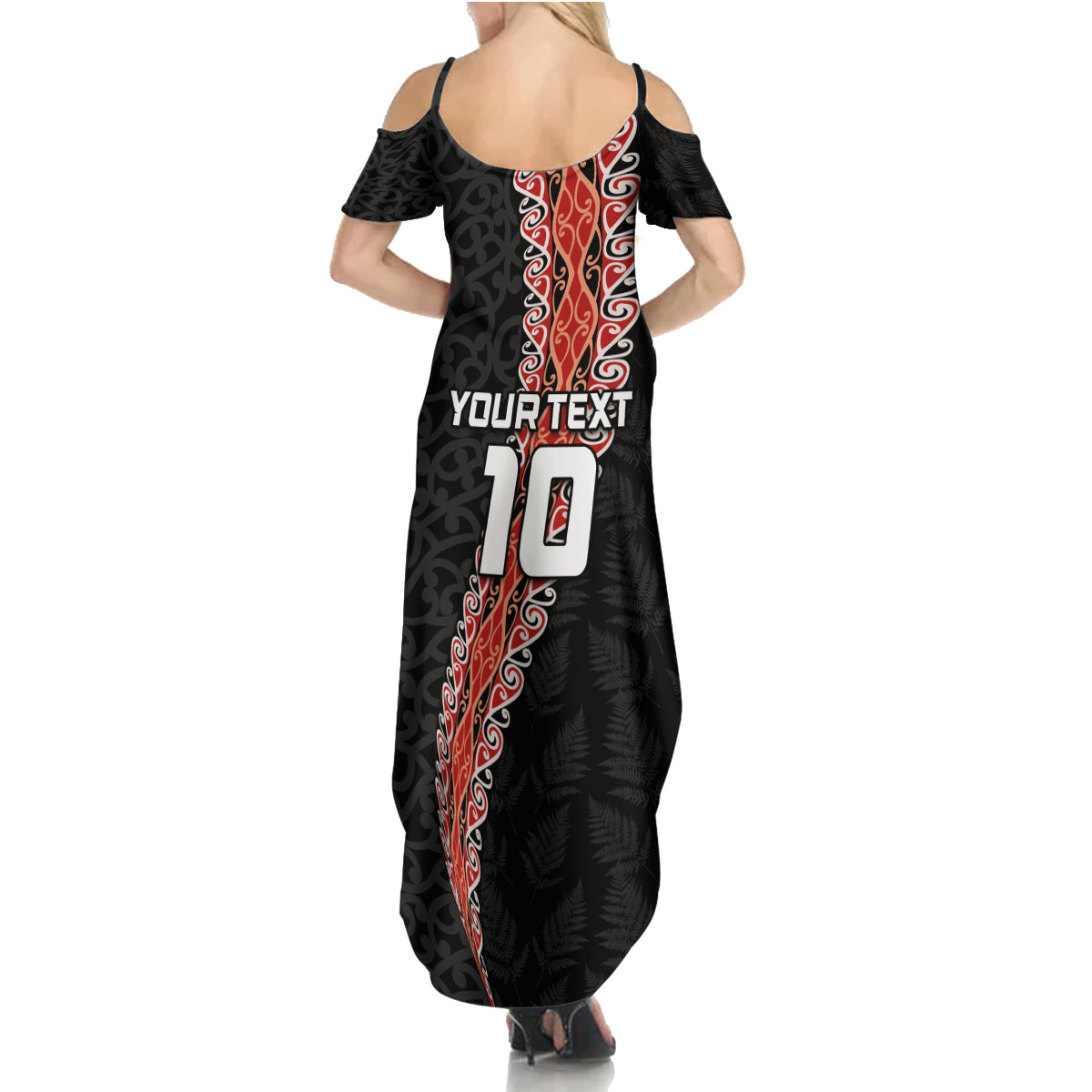 Custom New Zealand Rugby Family Matching Summer Maxi Dress and Hawaiian Shirt Maori and Silver Fern Half Style LT03 - Polynesian Pride