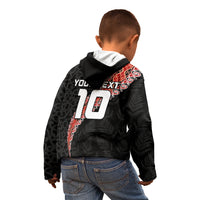 Custom New Zealand Rugby Kid Hoodie Maori and Silver Fern Half Style LT03 - Polynesian Pride