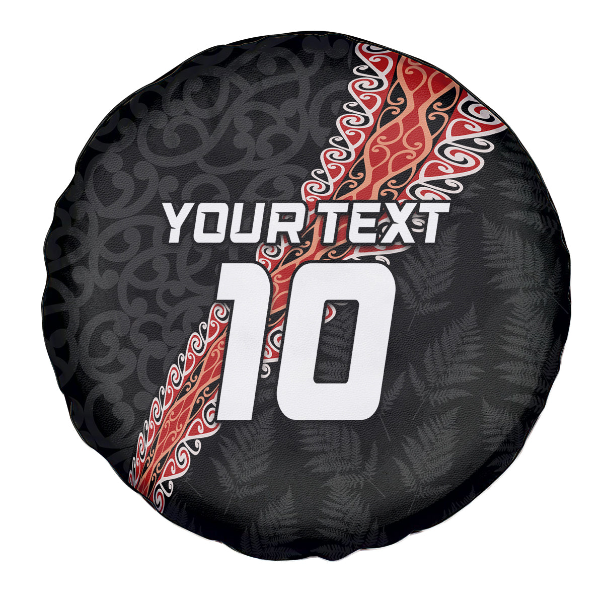 Custom New Zealand Rugby Spare Tire Cover Maori and Silver Fern Half Style LT03 - Polynesian Pride
