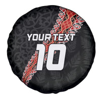 Custom New Zealand Rugby Spare Tire Cover Maori and Silver Fern Half Style LT03 - Polynesian Pride