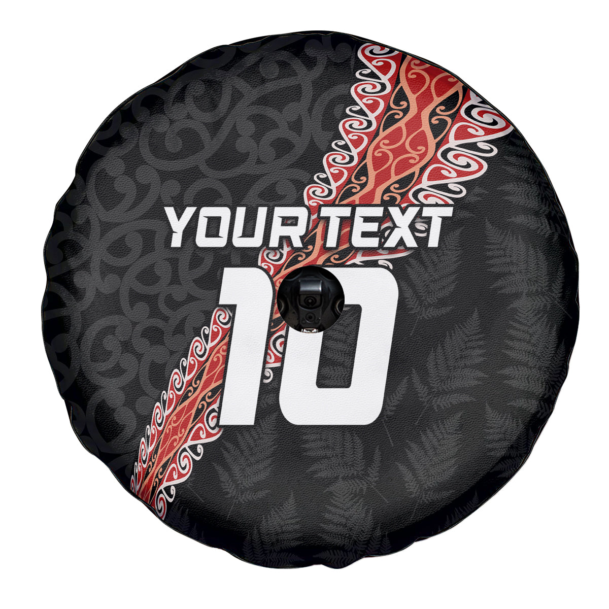 Custom New Zealand Rugby Spare Tire Cover Maori and Silver Fern Half Style LT03 - Polynesian Pride