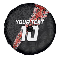 Custom New Zealand Rugby Spare Tire Cover Maori and Silver Fern Half Style LT03 - Polynesian Pride