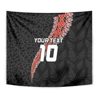 Custom New Zealand Rugby Tapestry Maori and Silver Fern Half Style